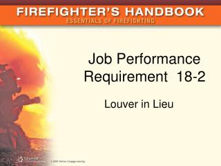 Job Performance Requirement 18-2