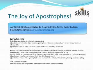 The Joy of Apostrophes!