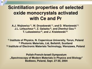 Scintillation properties of selected oxide monocrystals activated with Ce and Pr