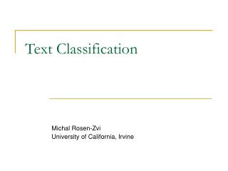 Text Classification