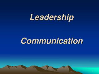 Leadership Communication