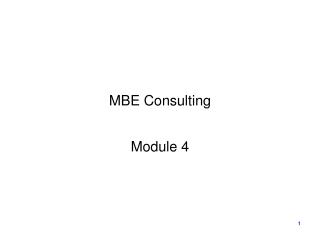 MBE Consulting