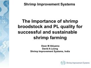 Shrimp Improvement Systems