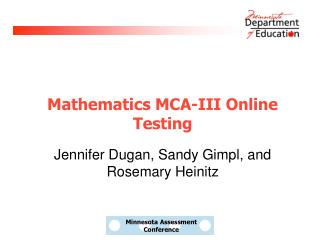 Mathematics MCA-III Online Testing