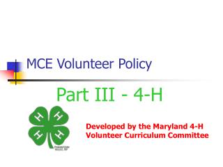 MCE Volunteer Policy