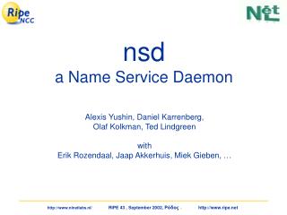 nsd a Name Service Daemon