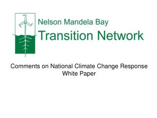 Comments on National Climate Change Response White Paper