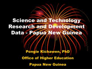 Science and Technology Research and Development Data - Papua New Guinea