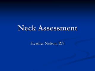 Neck Assessment
