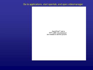 Go to applications, start openlab, and open videomanager