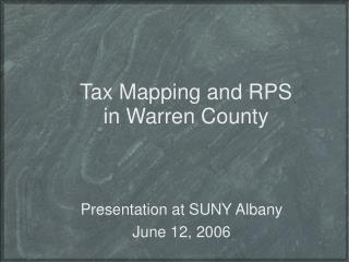 Tax Mapping and RPS in Warren County
