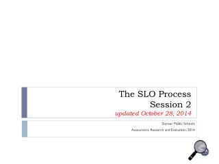 The SLO Process Session 2 updated October 28, 2014