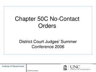 Chapter 50C No-Contact Orders