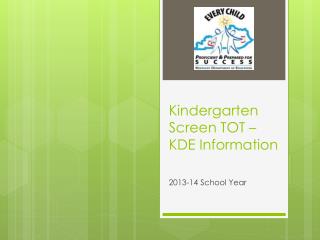 Kindergarten Screen TOT – KDE Information