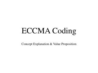 ECCMA Coding