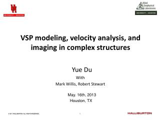 VSP modeling, velocity analysis, and imaging in complex structures