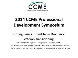 2014 CCME Professional Development Symposium
