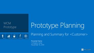 Prototype Planning