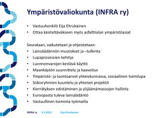 Ympäristövaliokunta (INFRA ry)