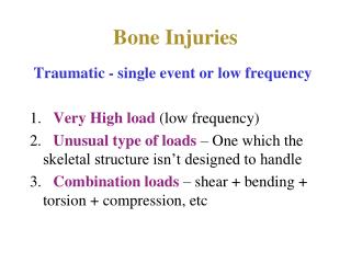 Bone Injuries