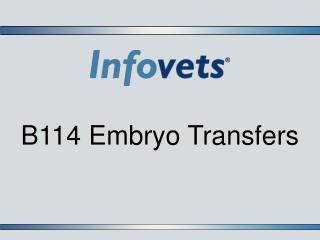 B114 Embryo Transfers