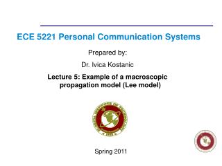 ECE 5221 Personal Communication Systems