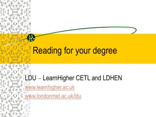 Reading for your degree