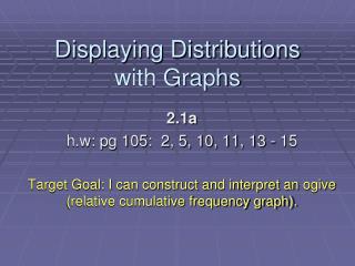 Displaying Distributions with Graphs
