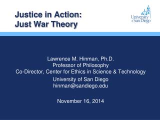 Justice in Action: Just War Theory