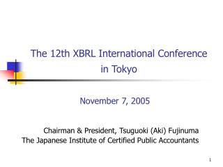 The 12th XBRL International Conference in Tokyo