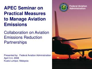 APEC Seminar on Practical Measures to Manage Aviation Emissions