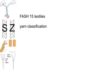 FASH 15 textiles yarn classification