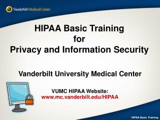 HIPAA Basic Training for Privacy and Information Security