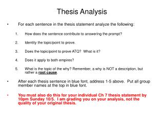 Thesis Analysis