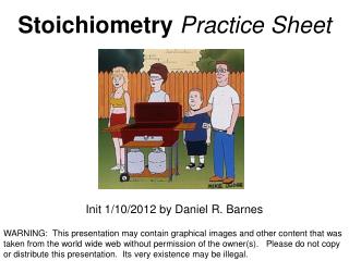 Stoichiometry Practice Sheet
