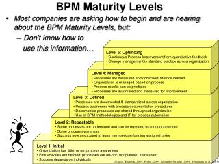 BPM Maturity Levels