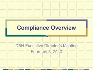 Compliance Overview