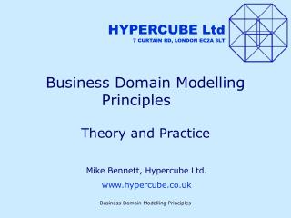 Business Domain Modelling Principles
