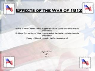 Effects of the War of 1812