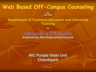 Web Based Off-Campus Counseling For Year-2014