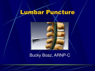 Lumbar Puncture