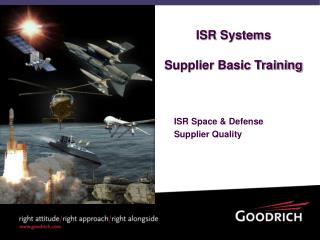 ISR Systems Supplier Basic Training