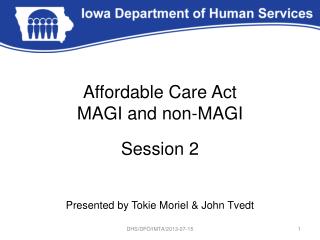 Affordable Care Act MAGI and non-MAGI