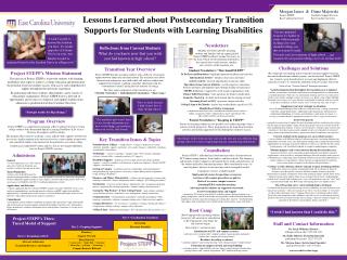 Lessons Learned about Postsecondary Transition Supports for Students with Learning Disabilities