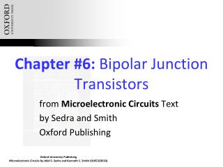 Chapter #6: Bipolar Junction Transistors