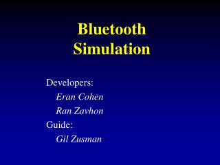 Bluetooth Simulation