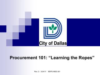 Procurement 101: “Learning the Ropes”