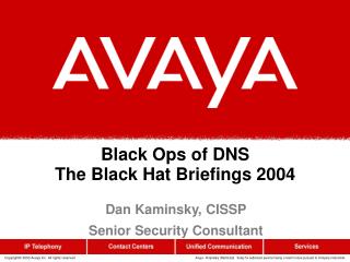 Black Ops of DNS The Black Hat Briefings 2004