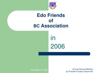 Edo Friends of BC Association