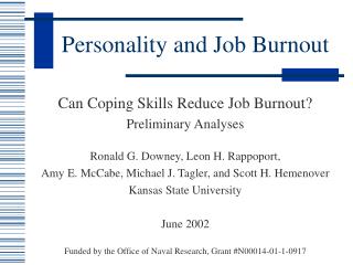 Personality and Job Burnout